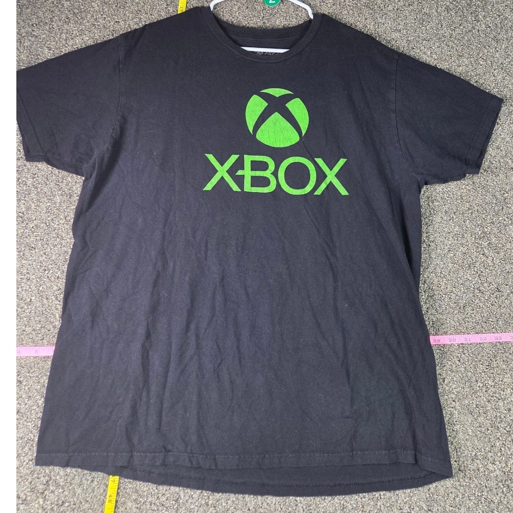 Xbox Graphic T-Shirt Mens XL Black Green Logo Short Sleeve Cotton Gaming Tee